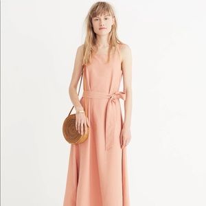 Madewell Apron Tie Waist Midi Dress